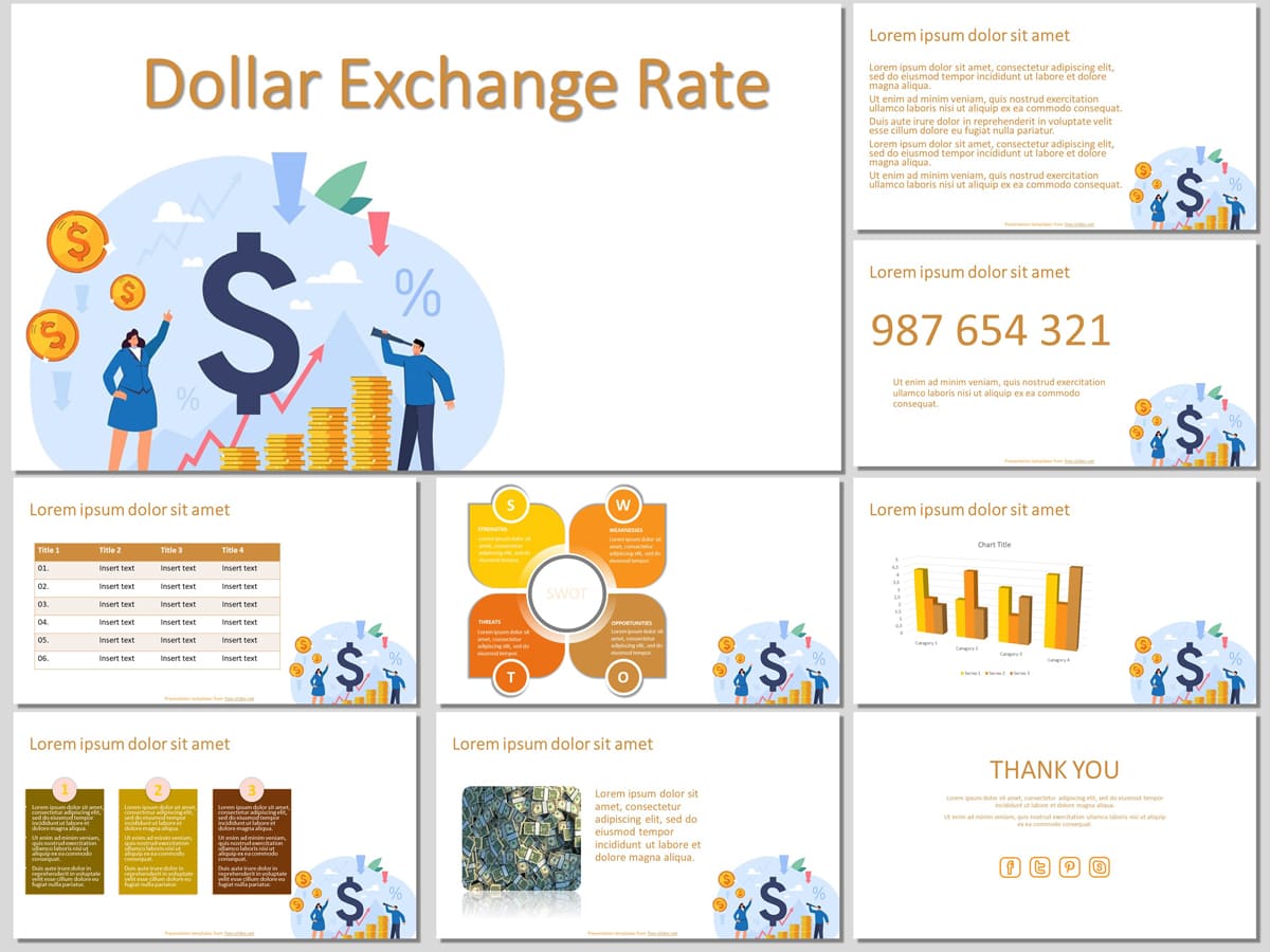 Free Dollar Exchange Rate Presentation Template 