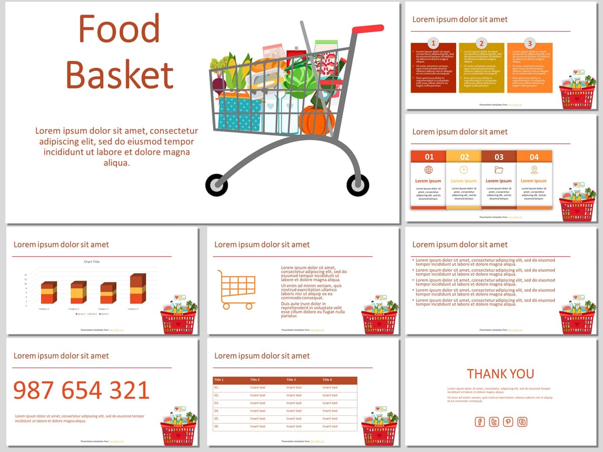 Food Basket - Free Presentation Template