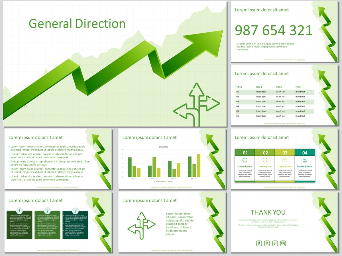 General Direction - Free PowerPoint Template and Google Slides Theme