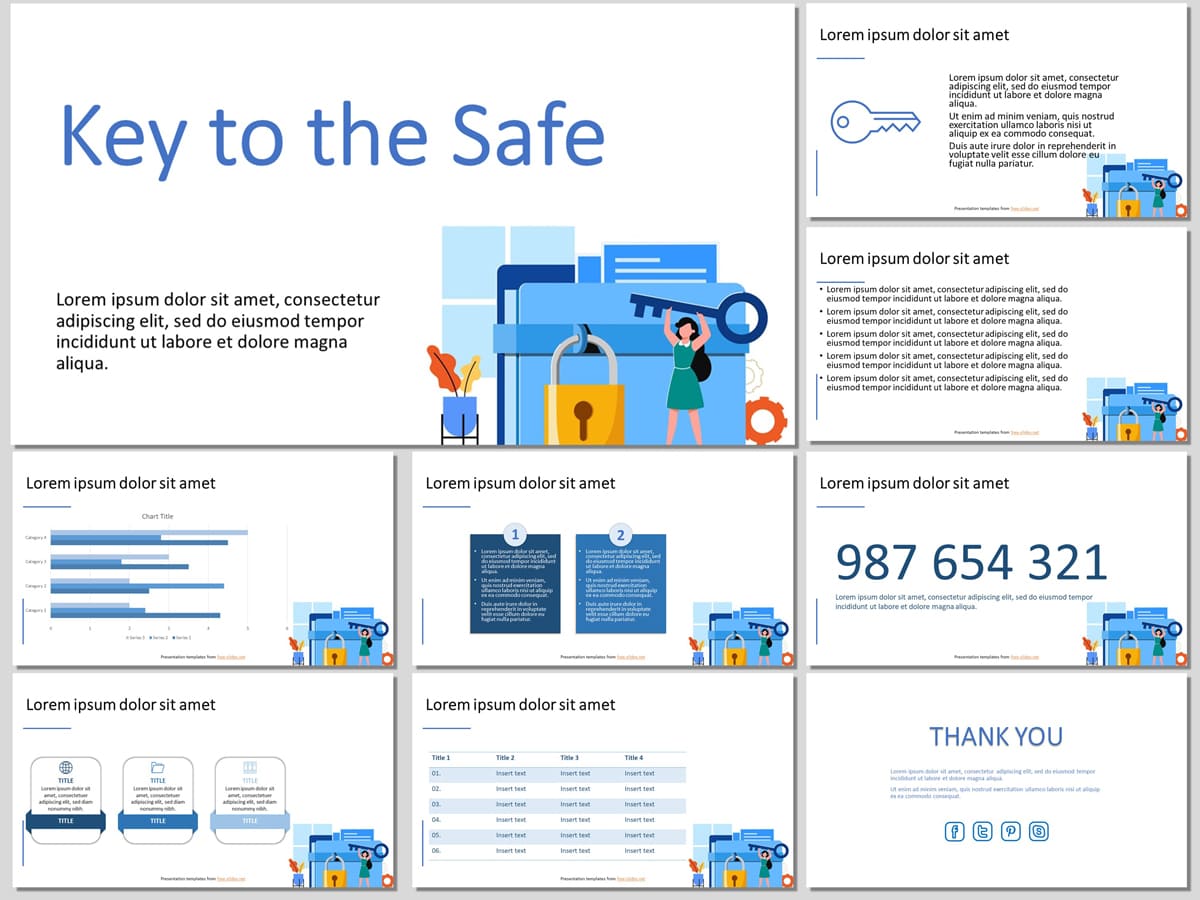 Key to the Safe - Free Presentation Template