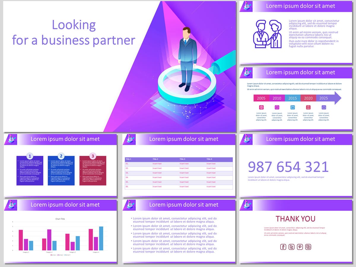 Looking For A Business Partner - Free PowerPoint Template and Google Slides Theme