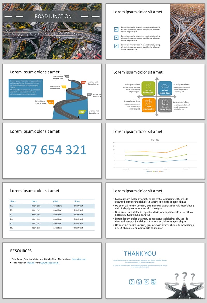 Road Junction - Free Presentation Template