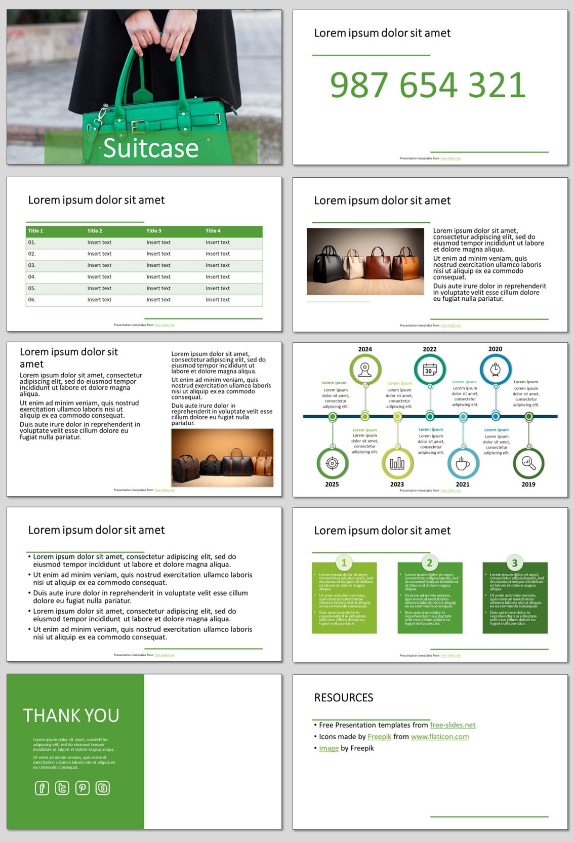 Suitcase - Free PowerPoint Template and Google Slides Theme