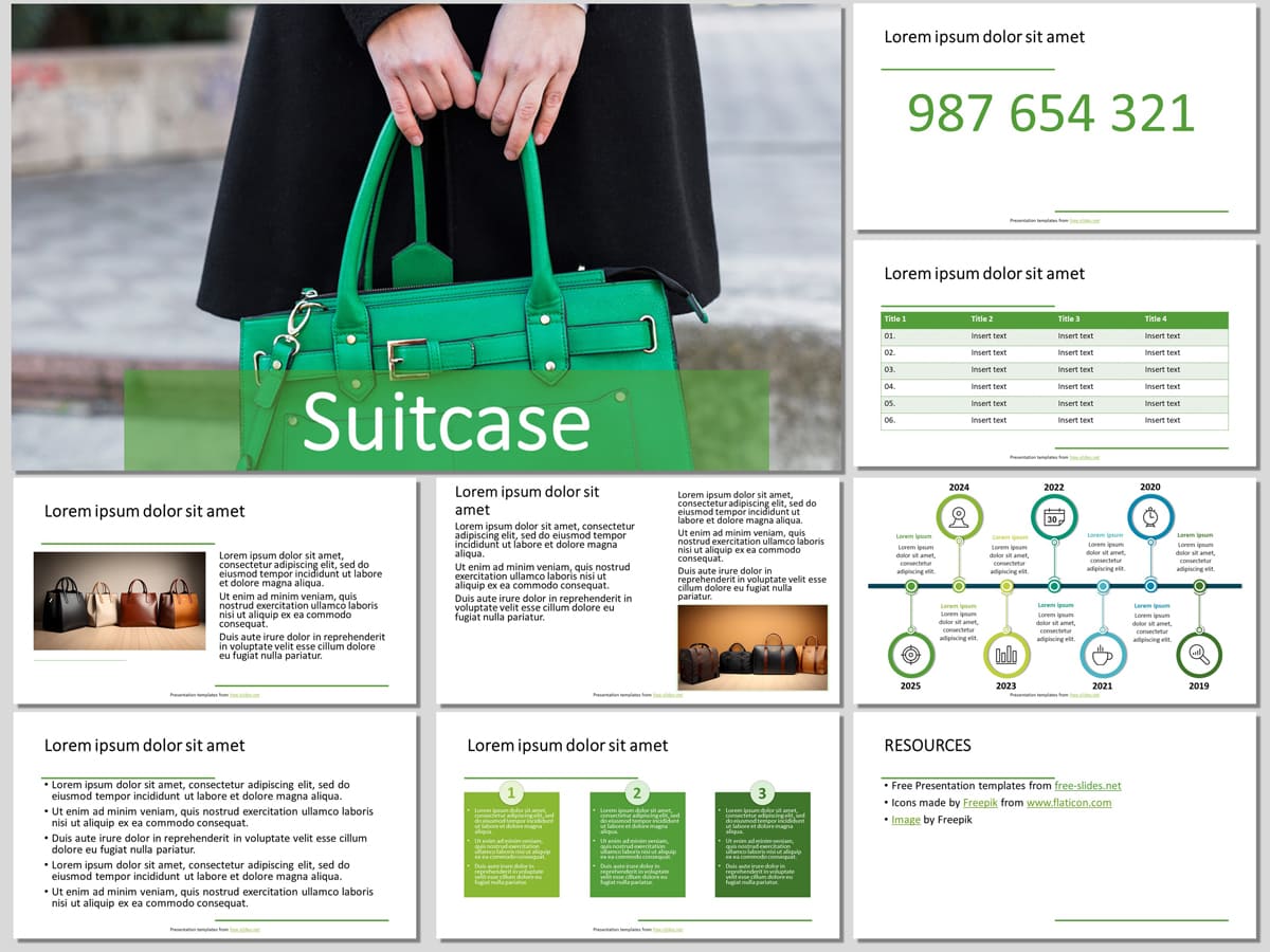 Suitcase - Free Presentation Template