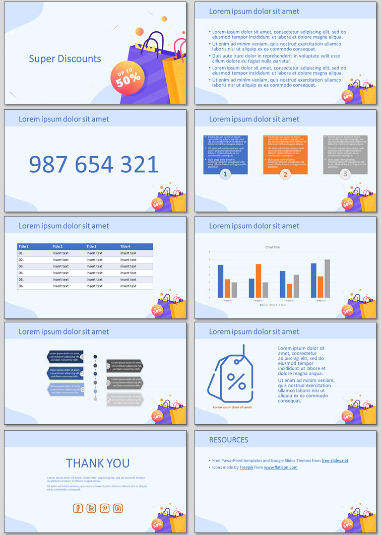Super Discounts - Free Presentation Template