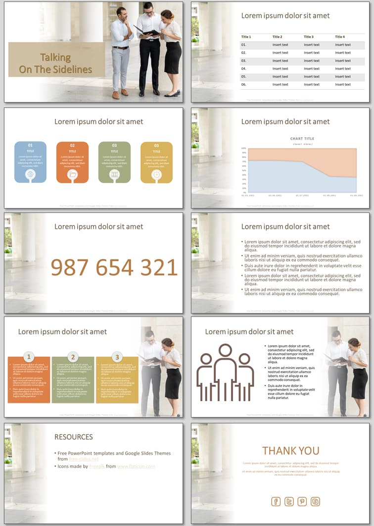 Talking On The Sidelines - Free Presentation Template