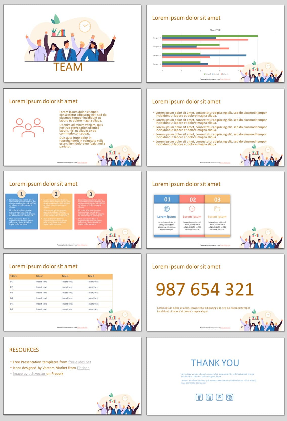 Team - Free PowerPoint Template and Google Slides Theme