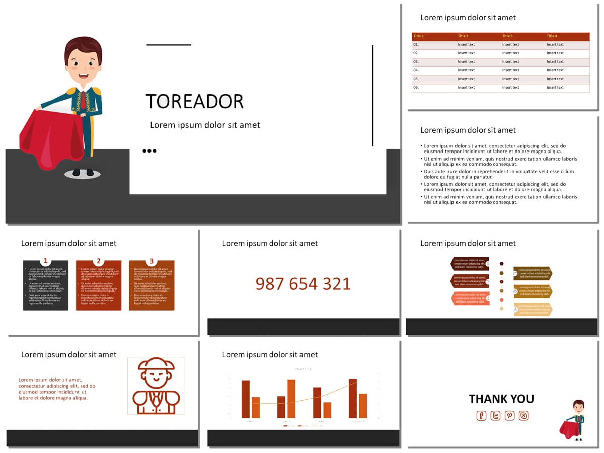 Toreador - Free PowerPoint Template and Google Slides Theme