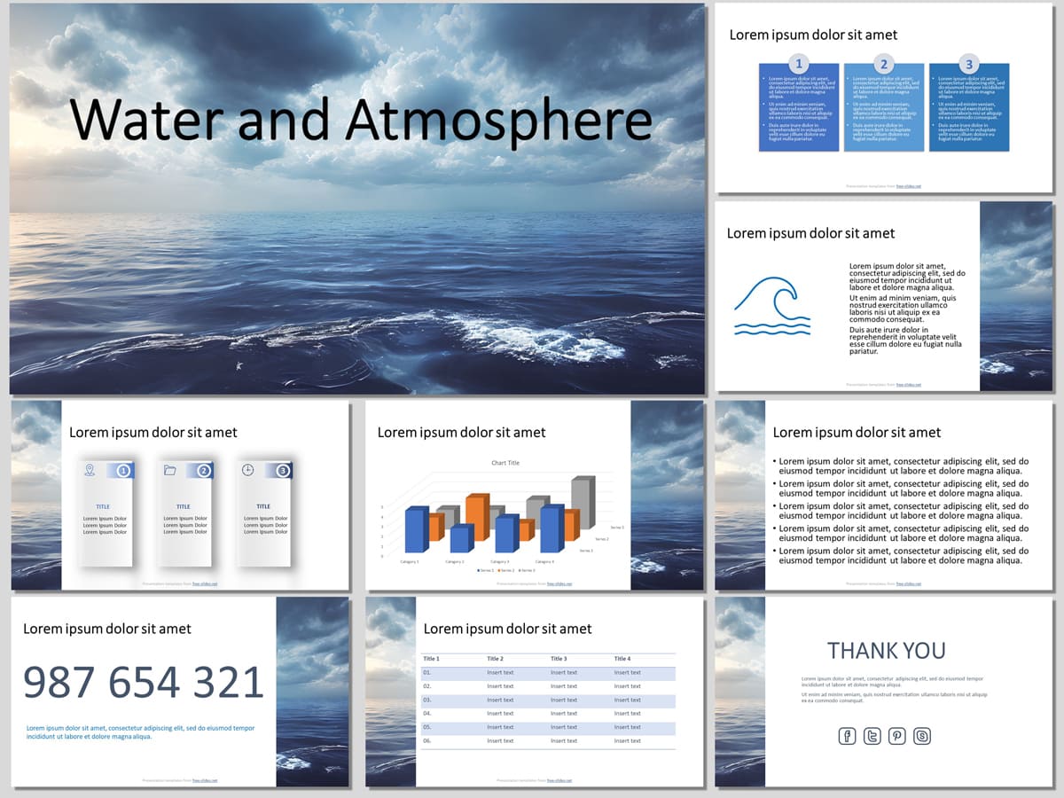 Water and Atmosphere - Free Presentation Template
