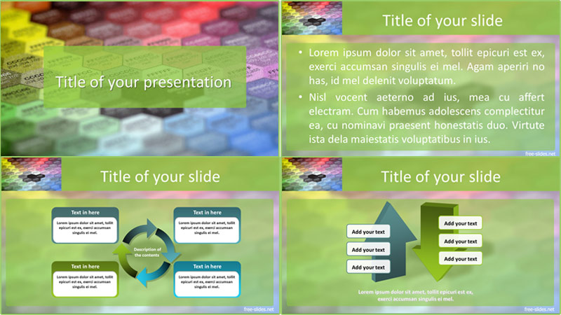 Hexadecimal powerpoint template from free-slides.net