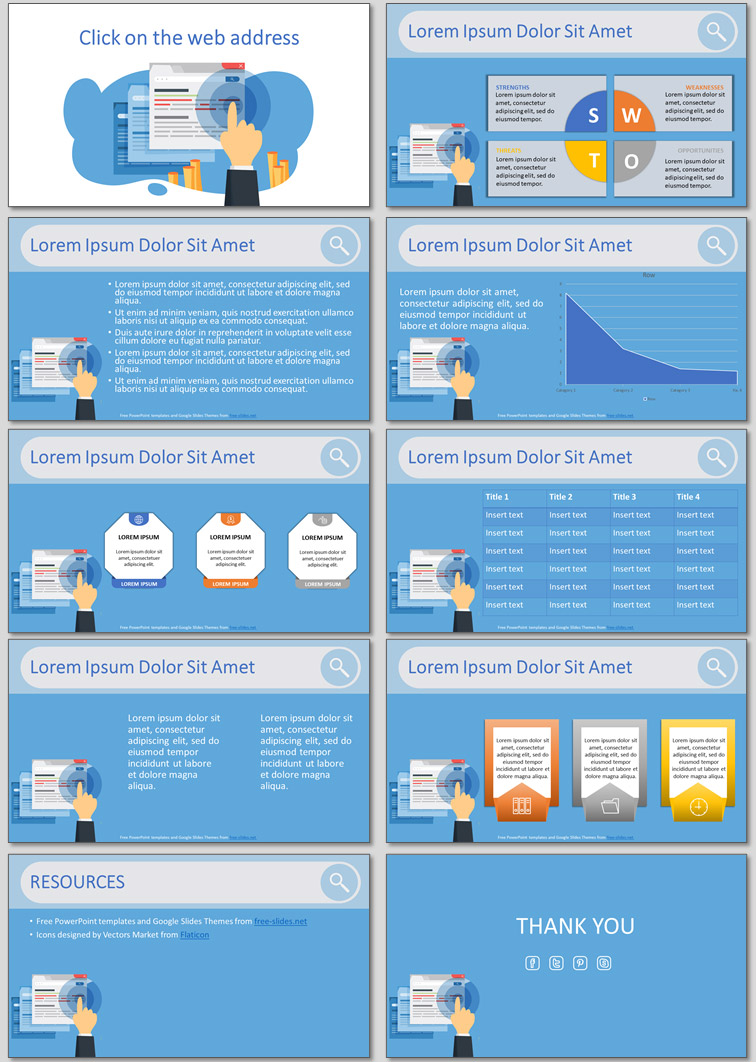 Click on the web address Presentation Template