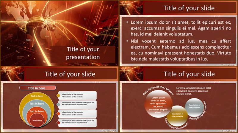 Computer communications powerpoint template from free-slides.net