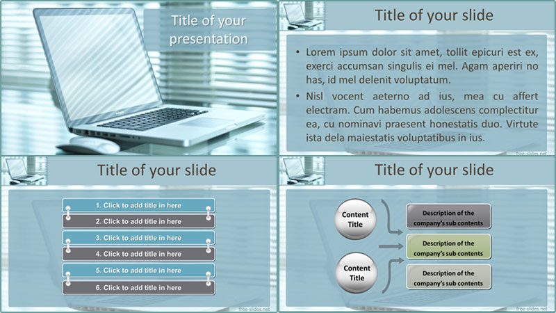Macbook powerpoint template from free-slides.net