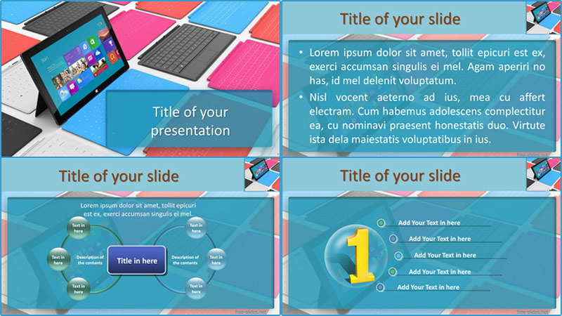 Tablet powerpoint template from free-slides.net