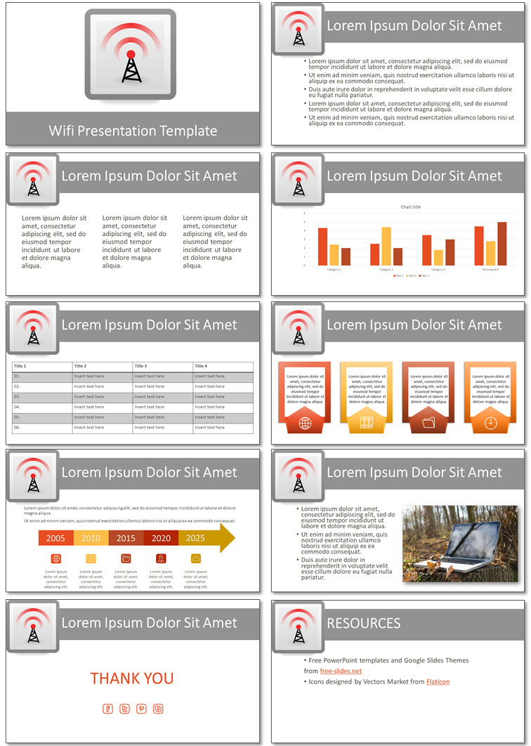 wifi presentation template slides for free