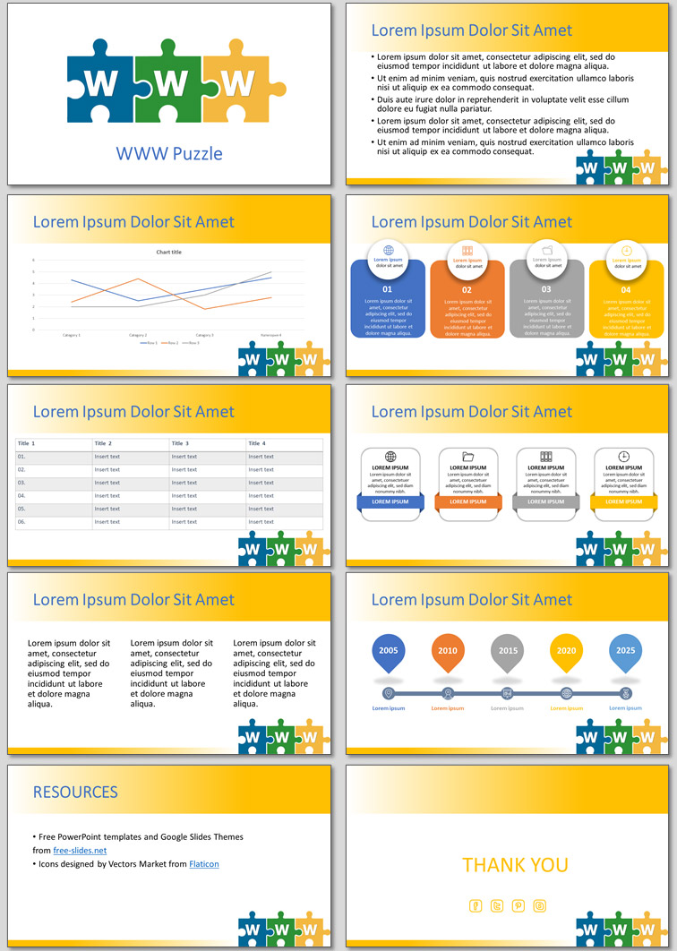 WWW Puzzle Free Slides for Presentation