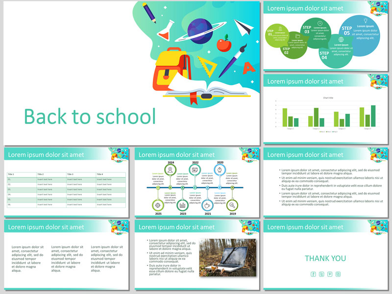 Back to school presentation template