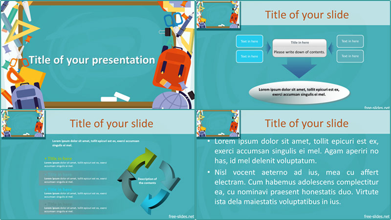 Blackboard powerpoint template from free-slides.net