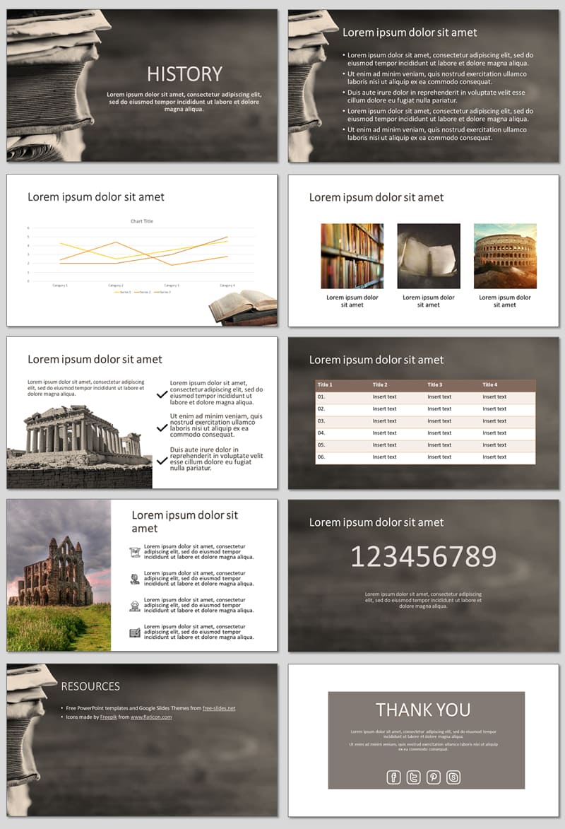 History. Free PowerPoint Template and Google Slides Theme