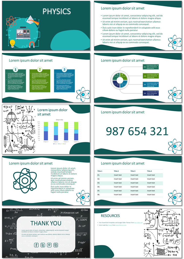 Physics - Free Presentation Template