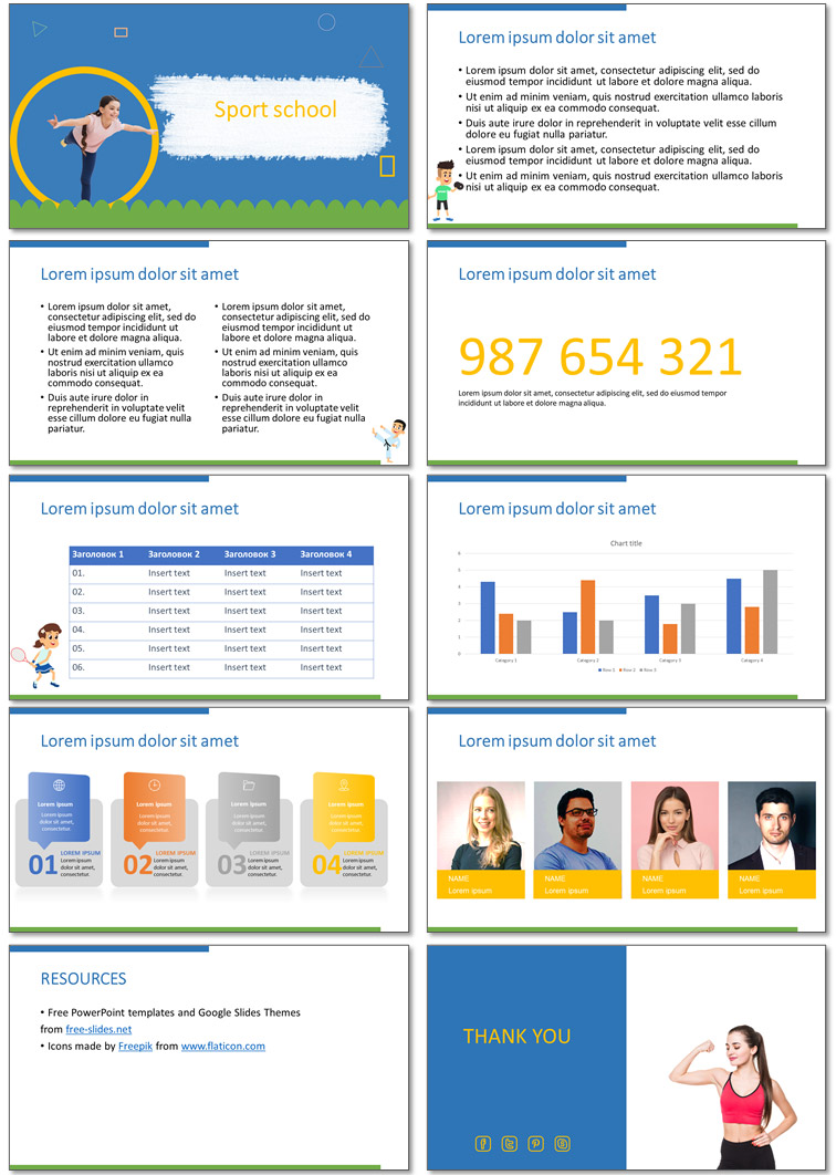 Sport School - Free Template Slides