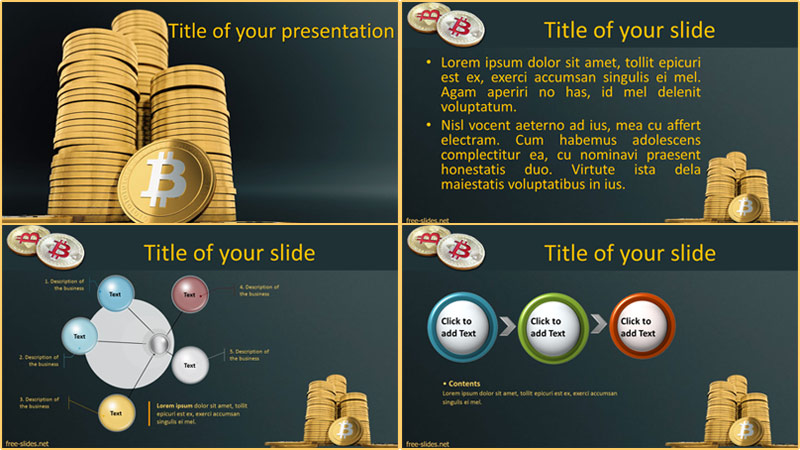 Free Bitcoin PowerPoint template from free-slides.net
