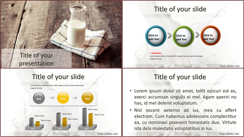 Milk powerpoint template from free-slides.net