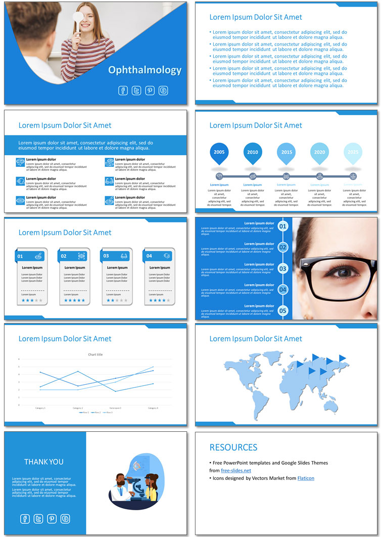 Free eye exam Powerpoint template and Google Slides themes