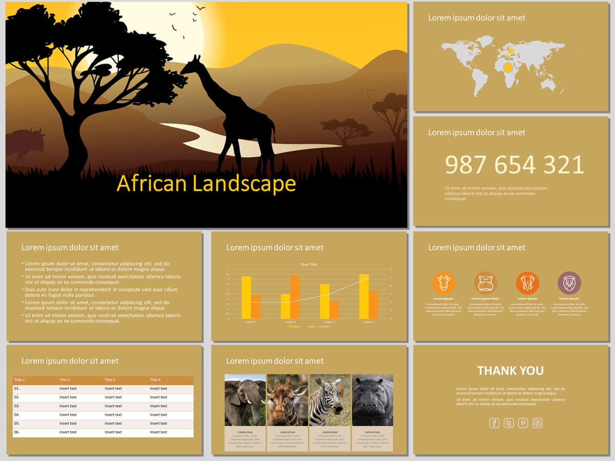 African Landscape - Free PowerPoint Template and Google Slides Theme