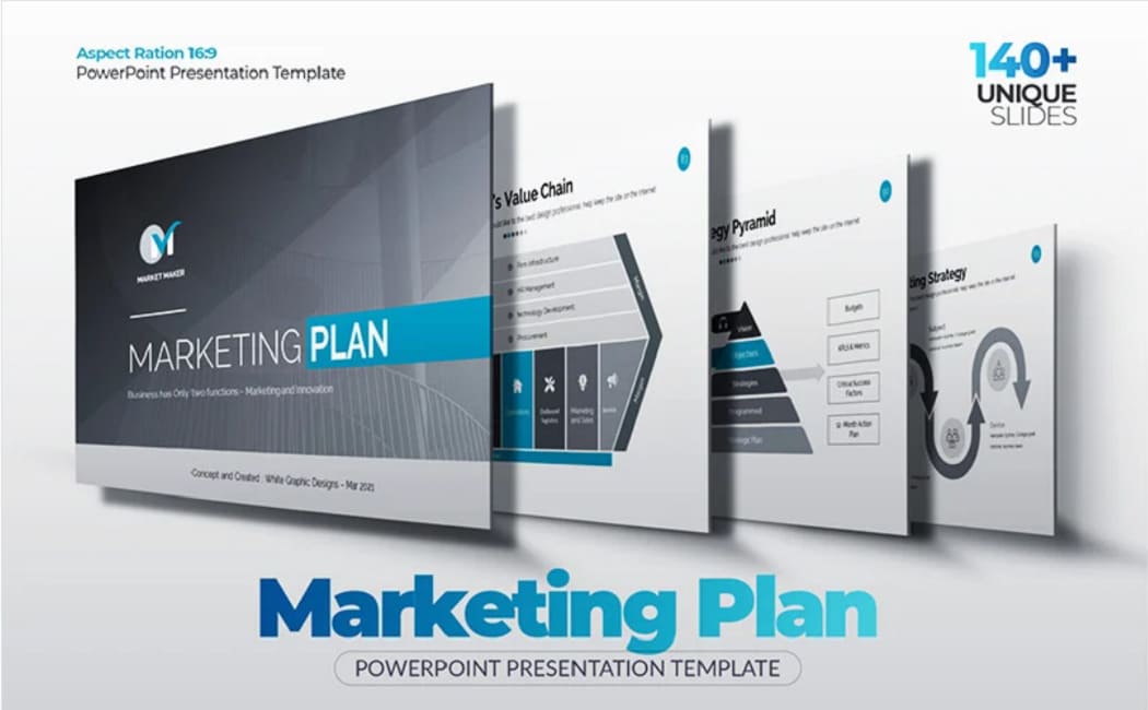 Premium slides for marketing presentations