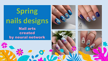 Spring nails designs: presentation of images created by the neural network