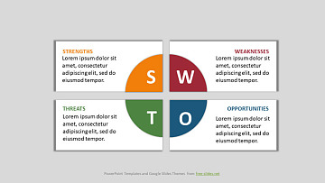 SWOT Analysis Infographic Powerpoint Template - Rectangles with Sectors